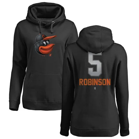 Women's Brooks Robinson Black Midnight Mascot Pullover Hoodie