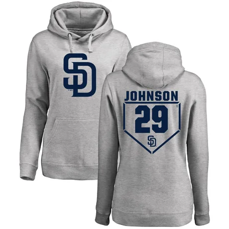 Women's Bryce Johnson Gray RBI Pullover HoodieHeathered