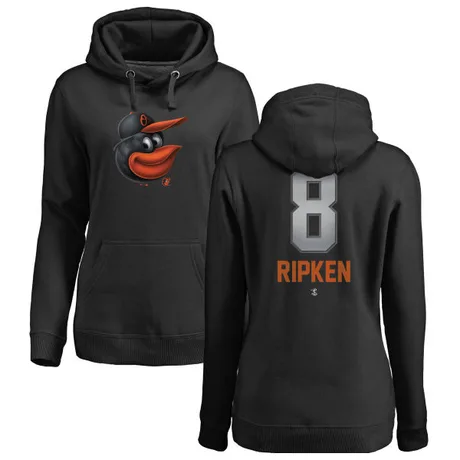 Women's Cal Ripken Black Midnight Mascot Pullover Hoodie