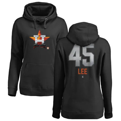 Women's Carlos Lee Black Midnight Mascot Pullover Hoodie