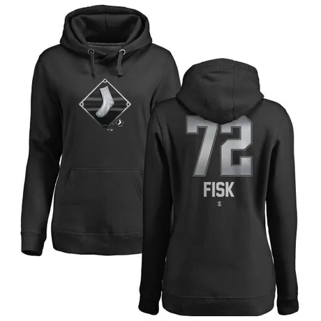 Women's Carlton Fisk Black Midnight Mascot Pullover Hoodie