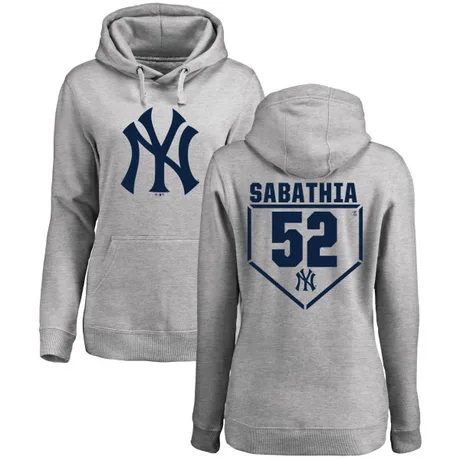 Women's CC Sabathia Gray RBI Pullover HoodieHeathered