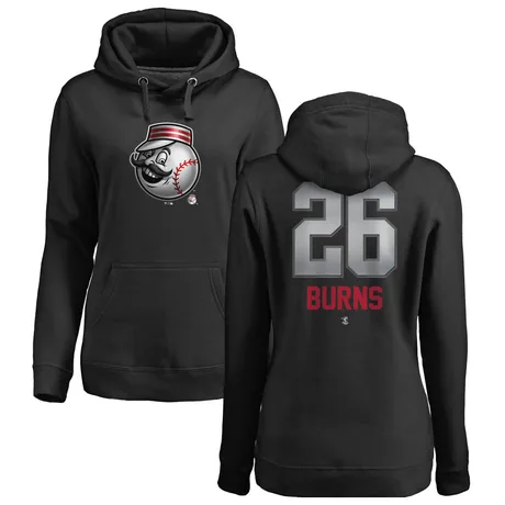 Women's Chase Burns Black Midnight Mascot Pullover Hoodie