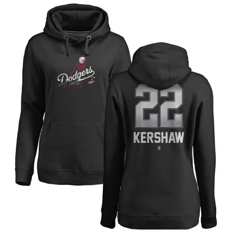 Women's Clayton Kershaw Black Midnight Mascot Pullover Hoodie