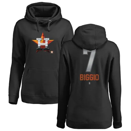 Women's Craig Biggio Black Midnight Mascot Pullover Hoodie