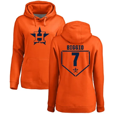 Women's Craig Biggio Orange RBI Pullover Hoodie