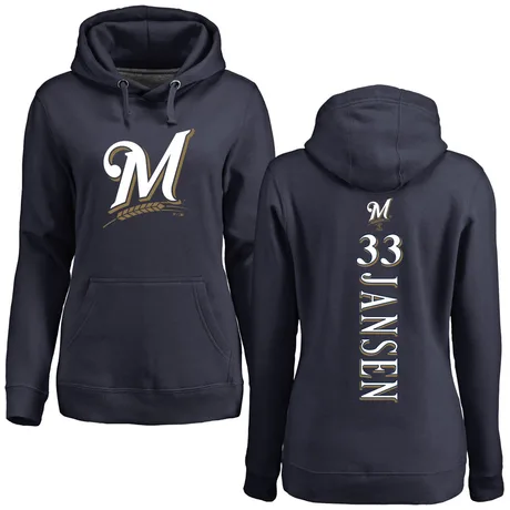 Women's Danny Jansen Navy Backer Pullover Hoodie