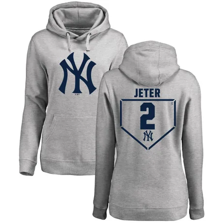 Women's Derek Jeter Gray RBI Pullover HoodieHeathered