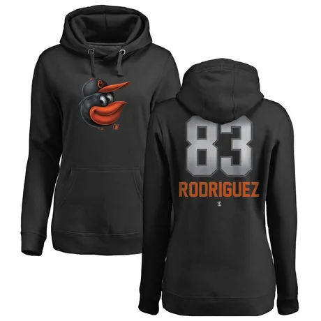 Women's Elvin Rodriguez Black Midnight Mascot Pullover Hoodie