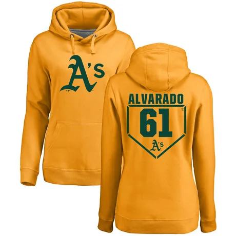 Women's Elvis Alvarado Gold RBI Pullover Hoodie