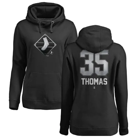 Women's Frank Thomas Black Midnight Mascot Pullover Hoodie