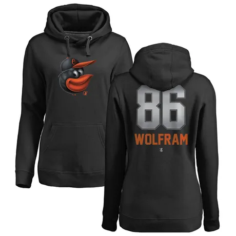 Women's Grant Wolfram Black Midnight Mascot Pullover Hoodie