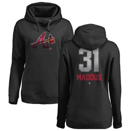 Women's Greg Maddux Black Midnight Mascot Pullover Hoodie