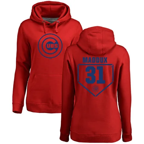 Women's Greg Maddux Red RBI Pullover Hoodie