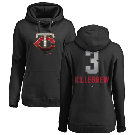 Women's Harmon Killebrew Black Midnight Mascot Pullover Hoodie