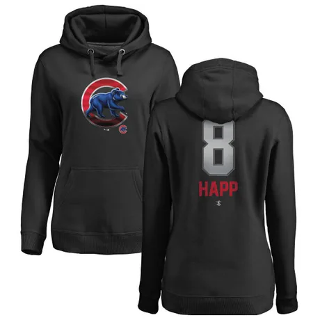 Women's Ian Happ Black Midnight Mascot Pullover Hoodie