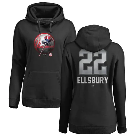 Women's Jacoby Ellsbury Black Midnight Mascot Pullover Hoodie