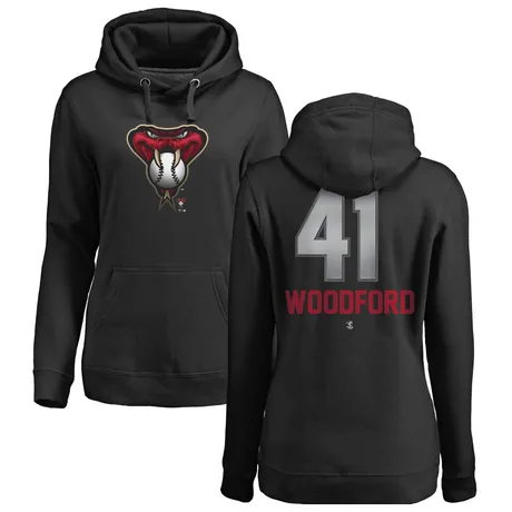 Women's Jake Woodford Black Midnight Mascot Pullover Hoodie