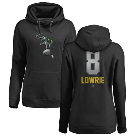 Women's Jed Lowrie Black Midnight Mascot Pullover Hoodie