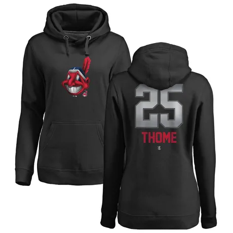 Women's Jim Thome Black Midnight Mascot Pullover Hoodie
