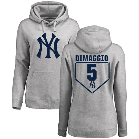Women's Joe DiMaggio Gray RBI Pullover HoodieHeathered