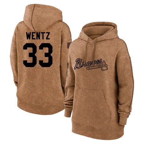 Women's Joey Wentz Brown 2023 Salute to Service Pullover Hoodie