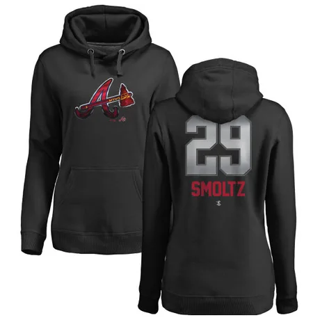 Women's John Smoltz Black Midnight Mascot Pullover Hoodie