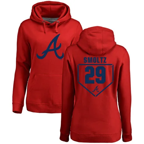 Women's John Smoltz Red RBI Pullover Hoodie