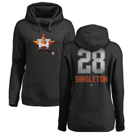 Women's Jon Singleton Black Midnight Mascot Pullover Hoodie