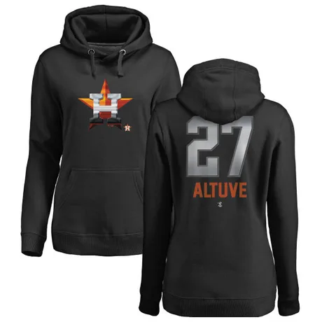 Women's Jose Altuve Black Midnight Mascot Pullover Hoodie