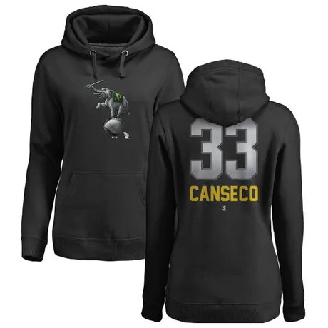Women's Jose Canseco Black Midnight Mascot Pullover Hoodie