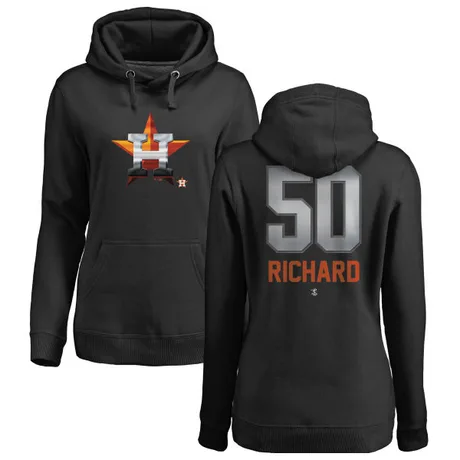 Women's J.R. Richard Black Midnight Mascot Pullover Hoodie