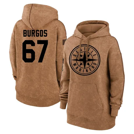 Women's Juan Burgos Brown 2023 Salute to Service Pullover Hoodie