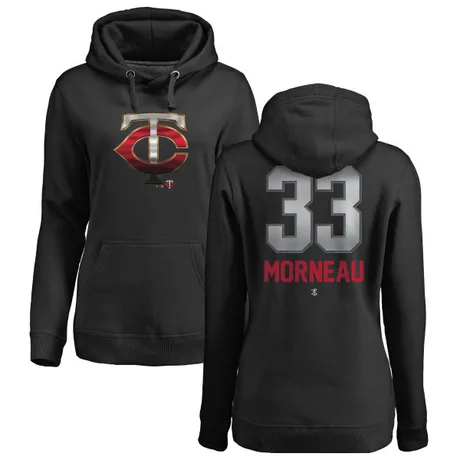 Women's Justin Morneau Black Midnight Mascot Pullover Hoodie