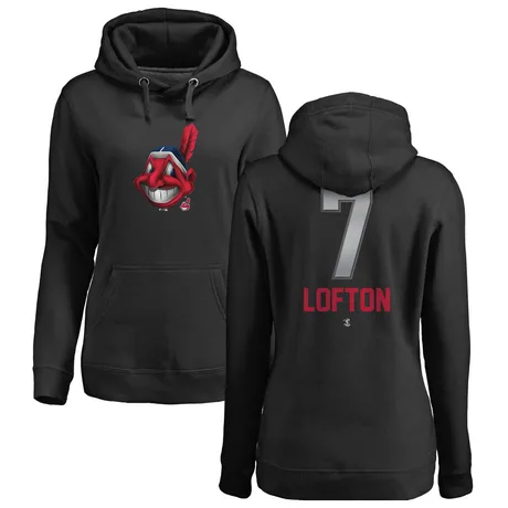 Women's Kenny Lofton Black Midnight Mascot Pullover Hoodie
