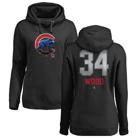 Women's Kerry Wood Black Midnight Mascot Pullover Hoodie