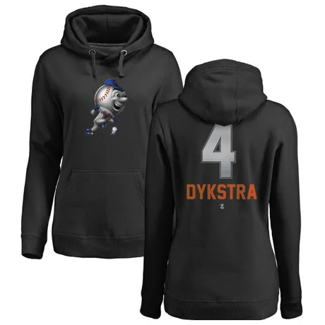 Women's Lenny Dykstra Black Midnight Mascot Pullover Hoodie