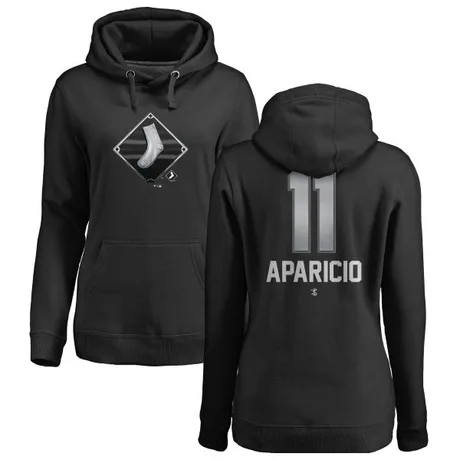 Women's Luis Aparicio Black Midnight Mascot Pullover Hoodie