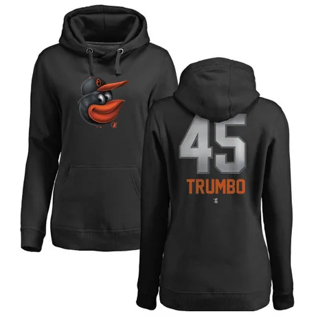 Women's Mark Trumbo Black Midnight Mascot Pullover Hoodie