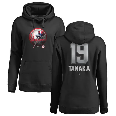 Women's Masahiro Tanaka Black Midnight Mascot Pullover Hoodie
