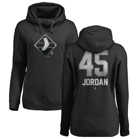 Women's Michael Jordan Black Midnight Mascot Pullover Hoodie