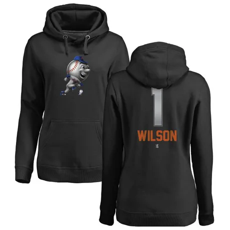 Women's Mookie Wilson Black Midnight Mascot Pullover Hoodie