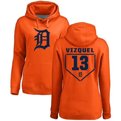 Women's Omar Vizquel Orange RBI Pullover Hoodie