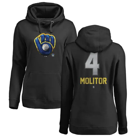 Women's Paul Molitor Black Midnight Mascot Pullover Hoodie