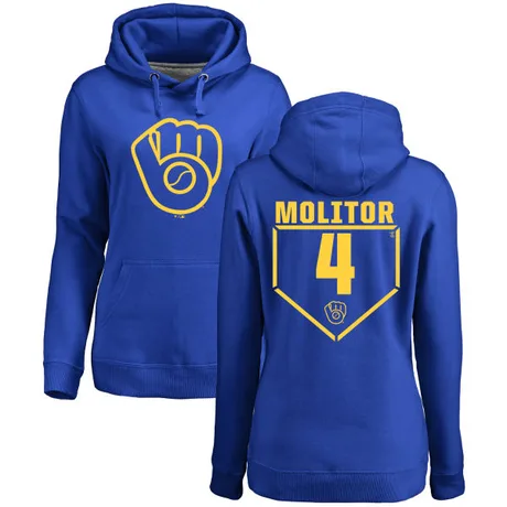 Women's Paul Molitor Royal RBI Pullover Hoodie