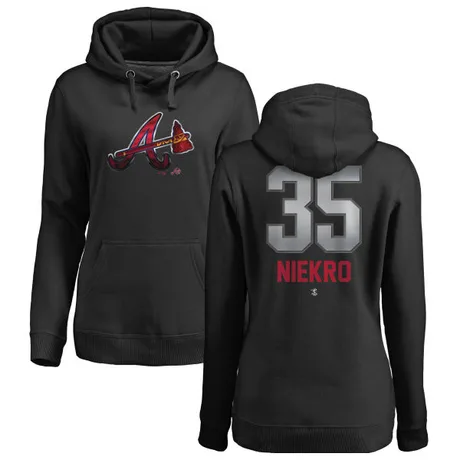 Women's Phil Niekro Black Midnight Mascot Pullover Hoodie