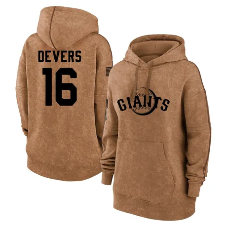 Women's Rafael Devers Brown 2023 Salute to Service Pullover Hoodie