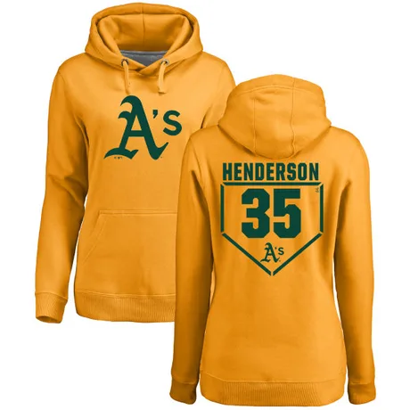 Women's Rickey Henderson Gold RBI Pullover Hoodie