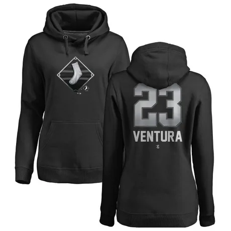 Women's Robin Ventura Black Midnight Mascot Pullover Hoodie