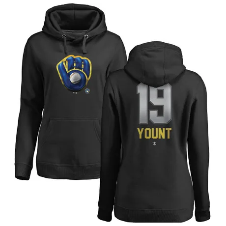 Women's Robin Yount Black Midnight Mascot Pullover Hoodie